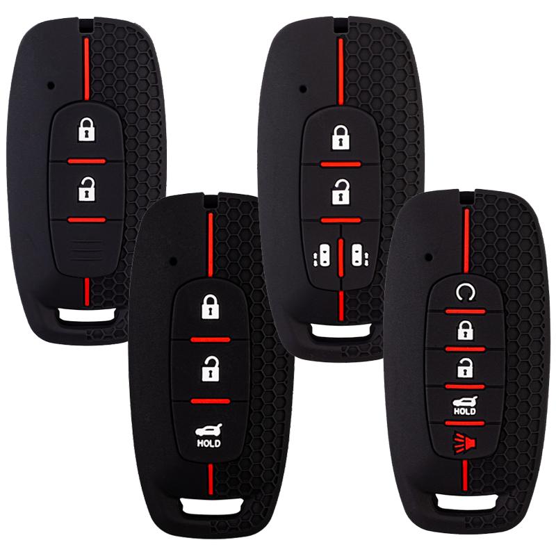 2 3 4 5 Buttons Silicone Car Key Case Cover For Nissan X-Trail T33 Kicks Qashqai J12 Juke Teana Altima Ariya Remote