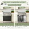 Window Valance with Lace Trim Buffalo Check Valance, Ruffled Curtain And Bows, Small Valances Light Filtering Rod Pocket for Kitchen Living