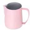Milk Frothing Cup 304 Stainless Steel Thicken Coffee Latte Pitcher Jug 600ml Pink