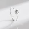 Modian 925 Sterling Silver Shining Exquisite Classic Clear 4mm CZ Finger Ring For Women Promise Ring Fine Jewelry Wedding Gift