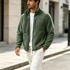 Men's Lined Thickened Stand Collar Jacket Warm Winter Outerwear Coat