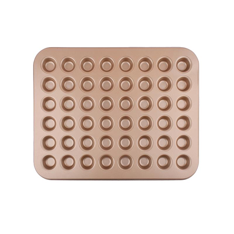 Tavă Mini Rotundă pentru Brioșe și Chec cu 48 de Găuri Formă pentru Cupcake-uri Antiaderentă Tăvi de Copt din Oțel Carbon Tăvi de Cuptor Ustensilă pentru Patiserie Ustensile de Bucătărie pentru Copt