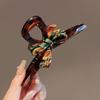 1pc Enamel Oil Painting Bow Shark Clip Temperament High-end Back of the Head Disc Hair Hair Clip Acrylic Clip Clip