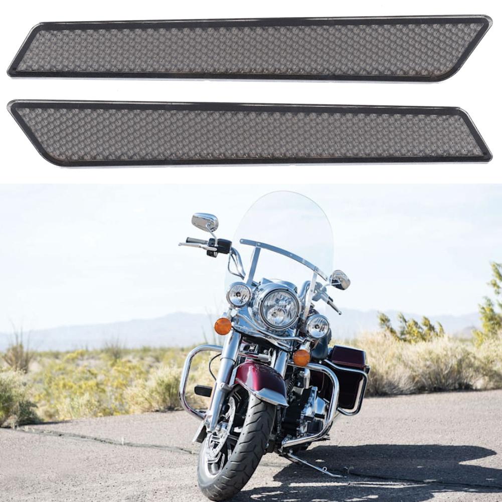 Pair of Saddlebag Reflector   Cover   Warning Large Size Fit for   FLT FLHT 2014-2017