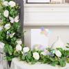 1PC Plastic Handmade Artificial Eucalyptus Leaf Vine Romantic Simulation Flower Vines Festival Laser Butterfly Home Decoration