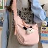 Tote bag Large capacity canvas bag Women's nylon messenger bag 2025 New casual versatile new pleated shoulder bag