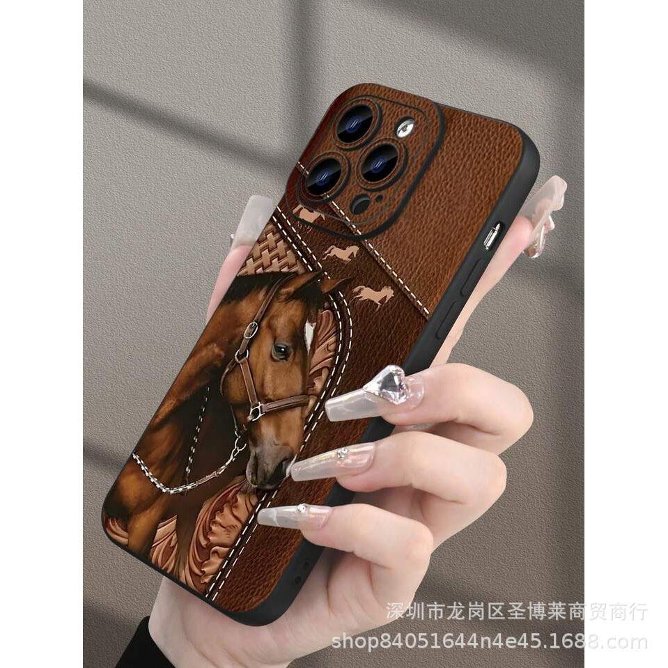 Retro Horse for iPhone 15 Mobile Phone Case Iphone12promax Cover 14/13/11/XSMAX Pupil Eye 16