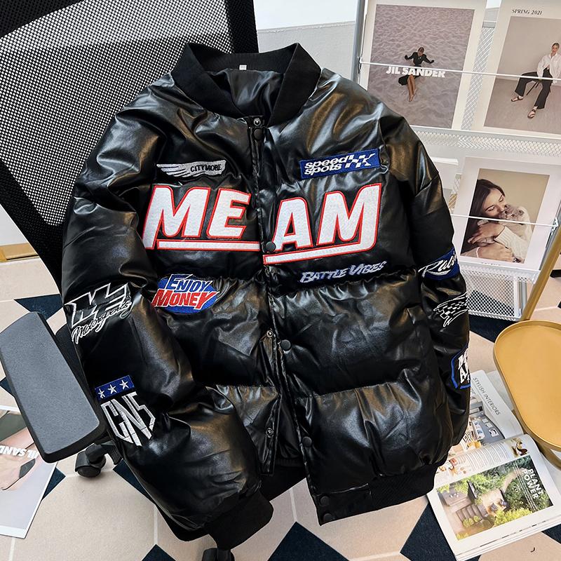 

Мужская зимняя ретро хлопковая куртка уличный пилот костюм локомотива хлопковые куртки утолщенные однобортные пальто со стойкой XXL чёрный