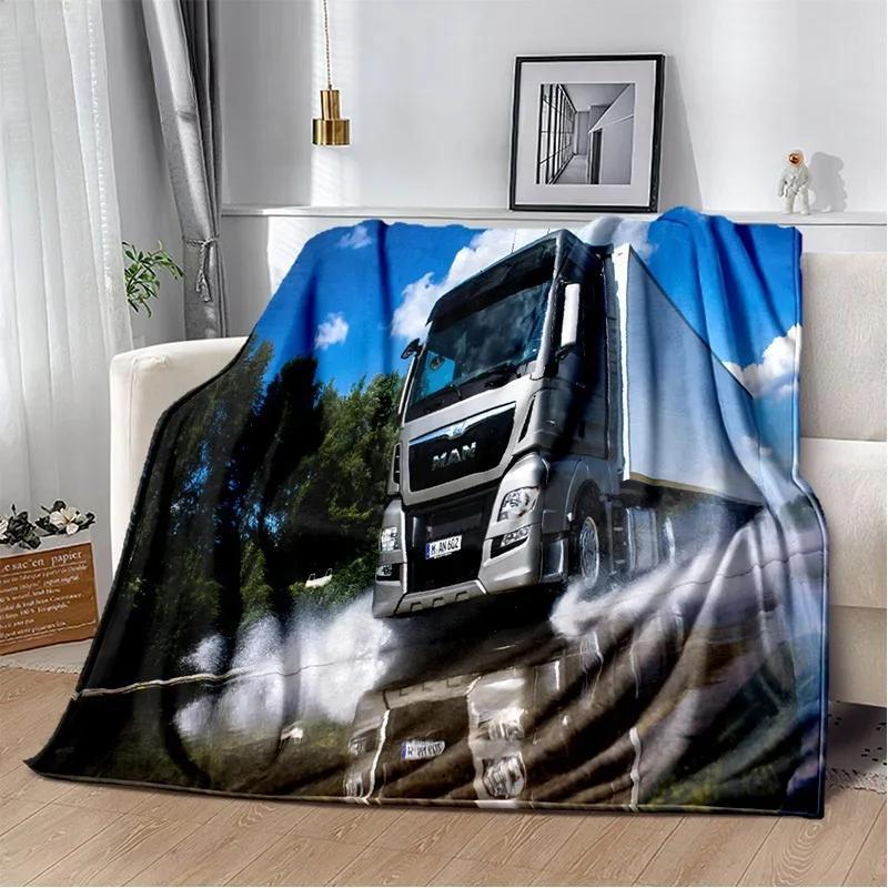 MAN LKW Logo D Aufdruck Weiche Flanell-Kuscheldecke für Bett Sofa Picknick Heimdekoration Schlafzimmer Geschenk für Kinder und Erwachsene