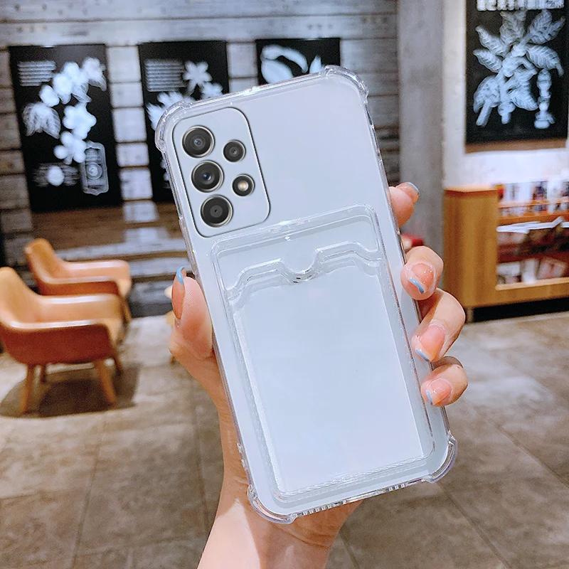 

Роскошный держатель для карт, прозрачный чехол-кошелек для Samsung Galaxy A14 A15 S24 S23 S22 S21 S20 A25 A23 A55 A35 A52 A54 A33 A12 5G TPU чехол Samsung S23 Ultra