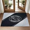 Derby County Design Crystal Velvet Rug Soft Decorative Mat for Bedroom Entrance