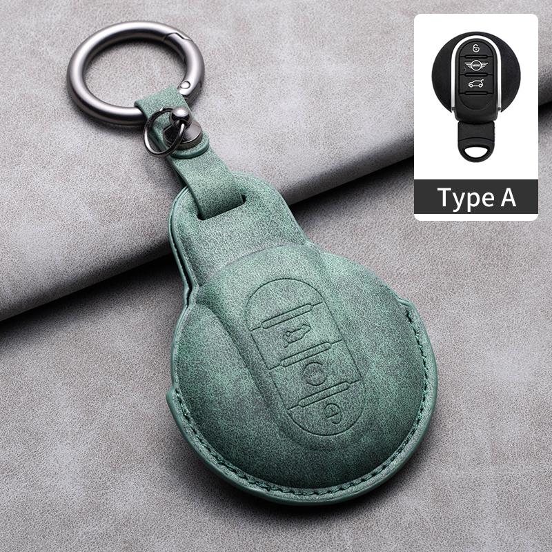 Suede Leather Car Remote Key Case For BMW MINI COOPER S ONE JCW F54 F55 F56 F57 F60 CLUBMAN COUNTRYMAN Keychain Auto Accessories