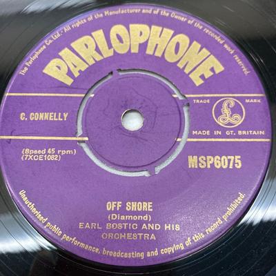 Disc de 7 inch EARL BOSTIC & HIS ORCHESTRA - What! Fără Perle / Off Shore MSP6075 Parlophone UK Jazz Folosit