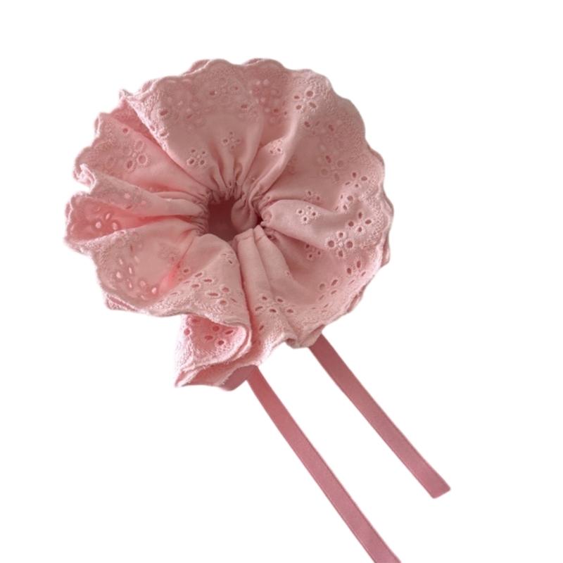 Elegant Lace Trim Drawstring Hair Ties For Women Soft And Stylish Scrunchies Great For Various Hair Types