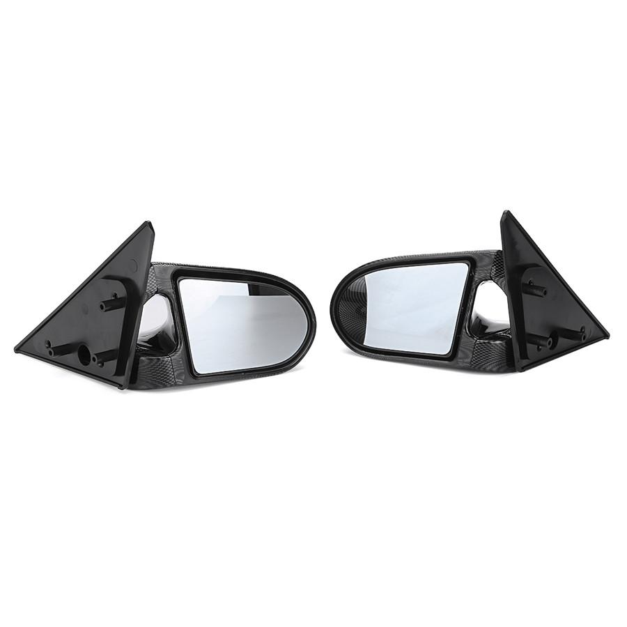 For Honda Civic EG 92-95 Pair Carbon Fiber Look Car Door Wing Side View Mirrors
