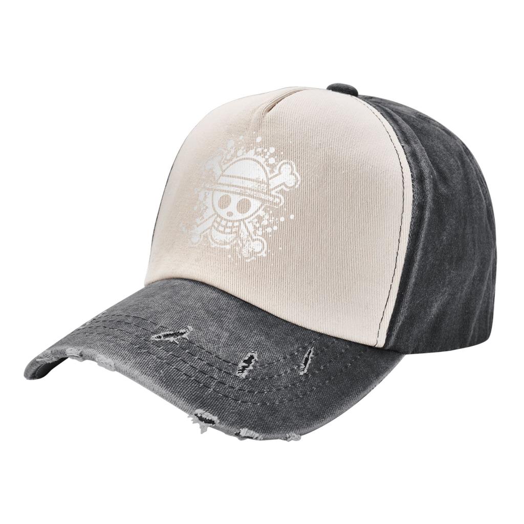 One Piece Straw Hat Baseball Cap Vintage Distressed Washed  Sun Cap Unisex Style Outdoor All Seasons Travel Adjustable Caps Hat