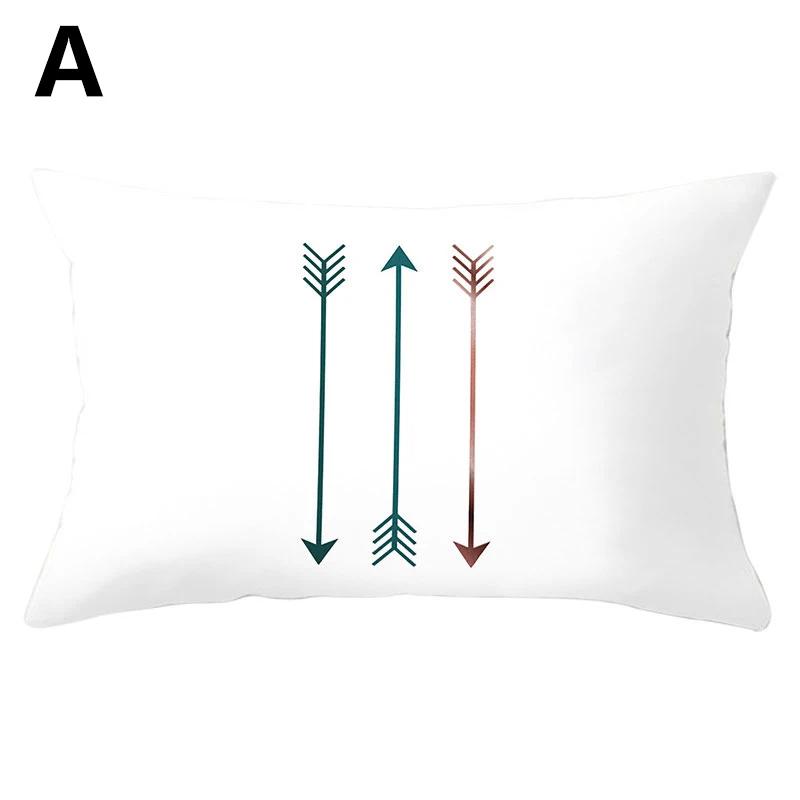 Black White Cushion Cover Home Decor Pillowcase Geometric Pattern