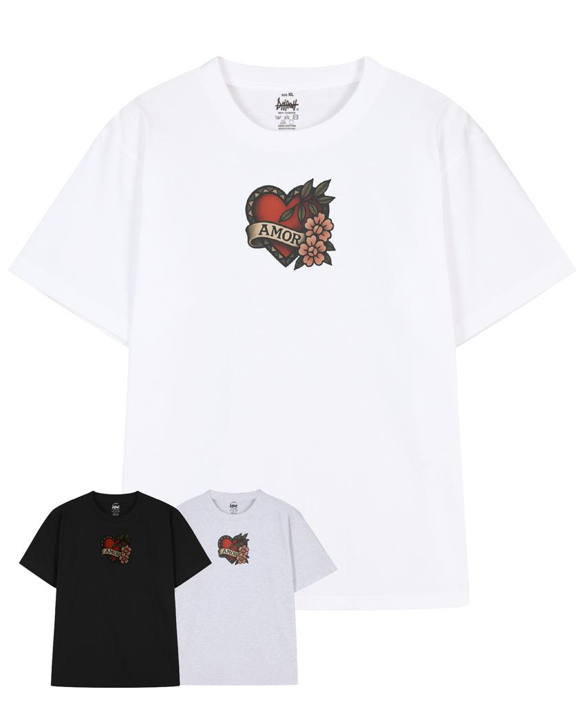 DRIFTOUT Amor & Thorns Heart Short Sleeve T-Shirt (3 Colors)