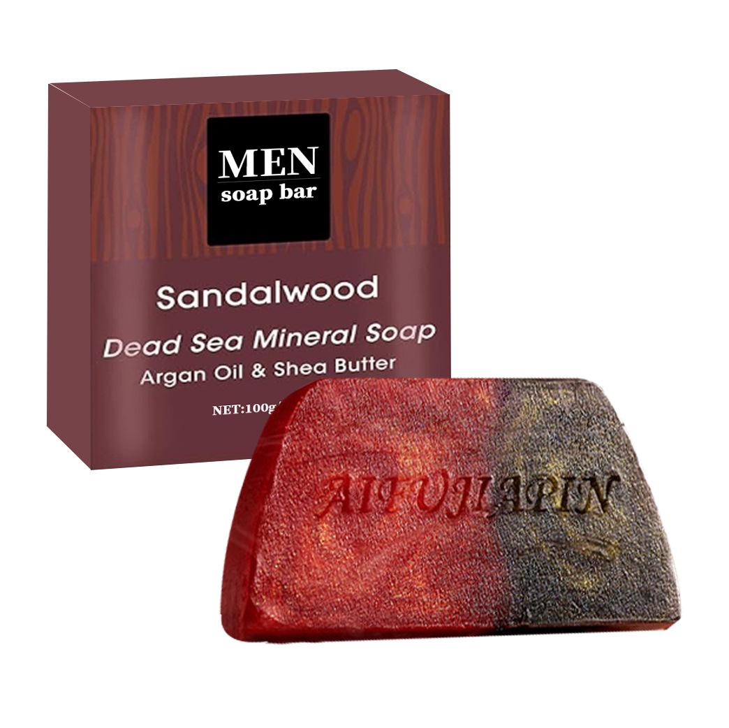 

Men s Agarwood Soap Dual Color Handmade Soap for Cleansing Face & Body 1 piece (100g)