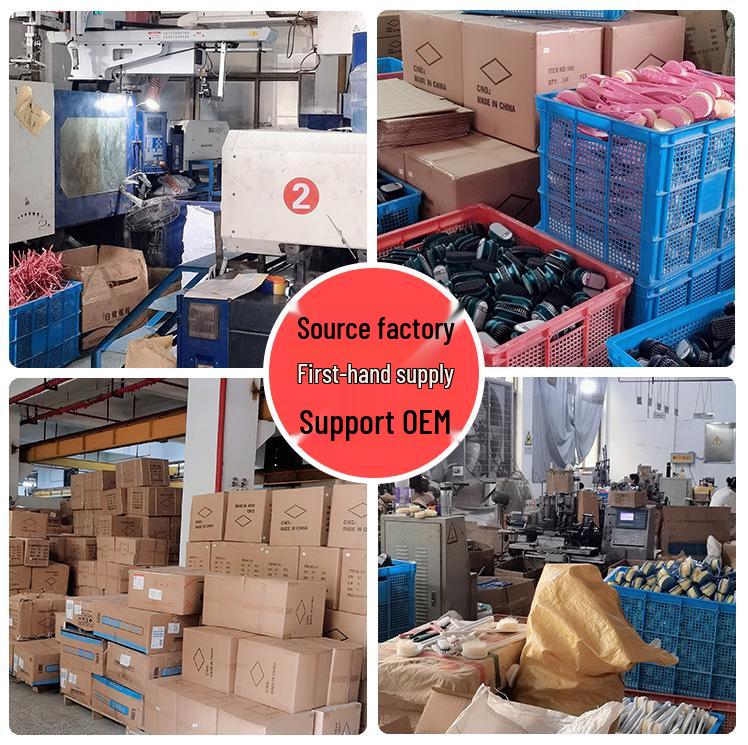 Three-Piece Household Cleaning Brush Set: Plastic Soft Bristle, Three-Head Shoe Brush, Laundry Brush, Scrub Brush, Small Brush.