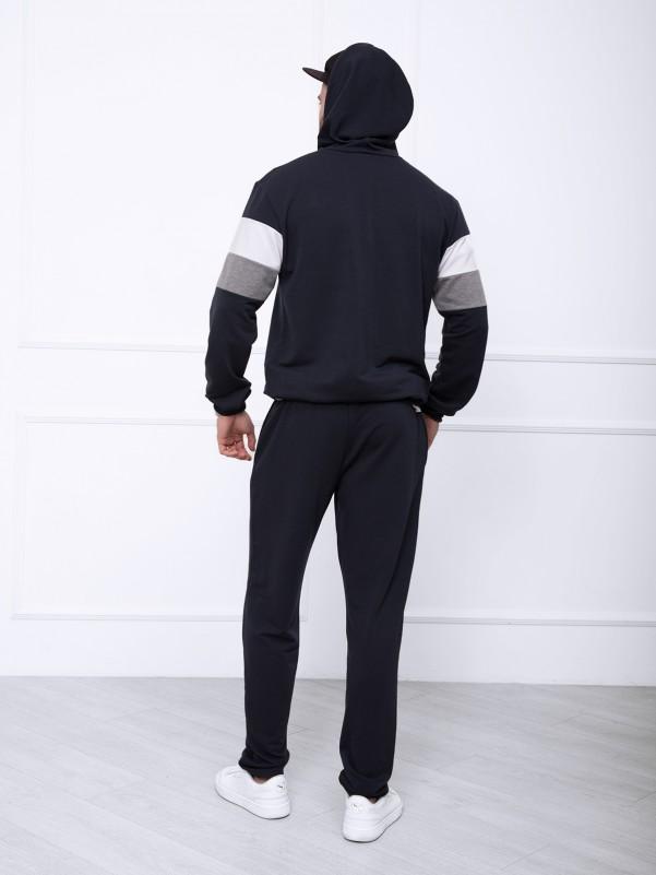 Мужской трикотажный костюм с белыми вставками Issa Plus