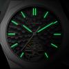 Luxury Octagon Automatic Watch for Men Textured Blue Dial Hollow Mechanical Wristwatch Steel Waterproof Tourbillon Mens Watch