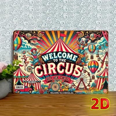 Vintage Iron Wall Sign Welcome To the Circus Great for Home Bar Cafe Restaurant and Garage Decoration Unique Gift Gr