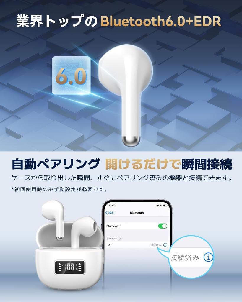 Bluetooth Wireless IPX7 Up to 60 Hours of 2025 Latest Bluetooth HIFI Sound Low Instant Single or for Web and Compatible with iPhone and Android