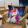 1Pc Cartoon Rainbow Unicorn Cushion Cover Car Throw Pillow Case For Sofa Car Christmas Gift 40X40Cm 45X45Cm
