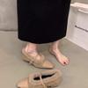 French Flat-bottomed Plush Shoes Mary Jane Single Shoes Women's Shoes 2025 New Autumn and Winter Warm Cotton Shoes Evening