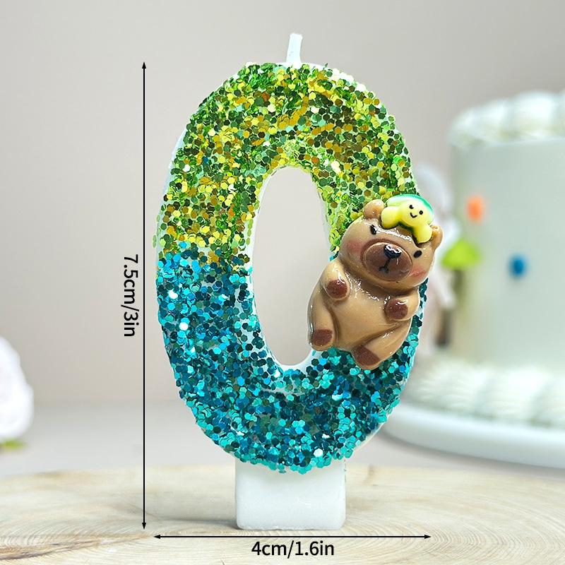 

Каваи Цифровая Свеча Капибара Свеча 0-9 Номер Топпер для Украшения Торта на День Рождения Капибара Вставка для Торта на День Рождения Детский Праздник