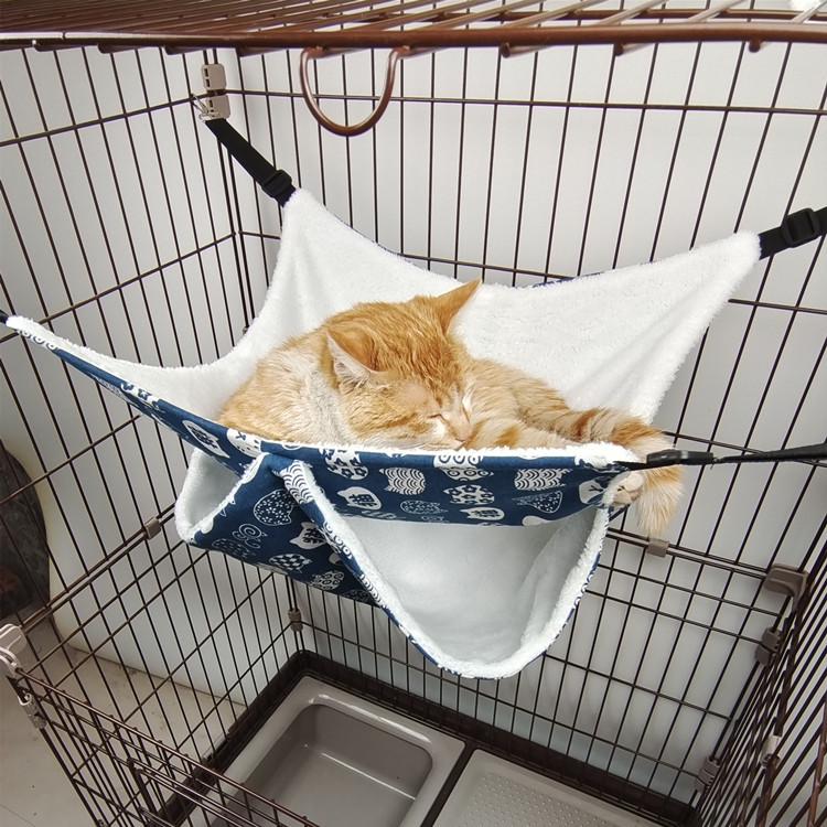 Závěsná houpací síť pro malé mazlíčky: Železná klecová košíková pro kočky, veverky, činčily, vakoveverky, křečky