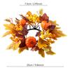 Thanksgiving Day Candle Ring Artificial Maple Leaves Wreaths Home Decor for Dining Room,Festival Celebration Kitchen Farmhouse