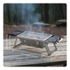 Portable Folding Ember-Fired Grill Foldable Folding Ember-Fired Instant Setup Compact Barbecue Rack for Campers, Picnic,