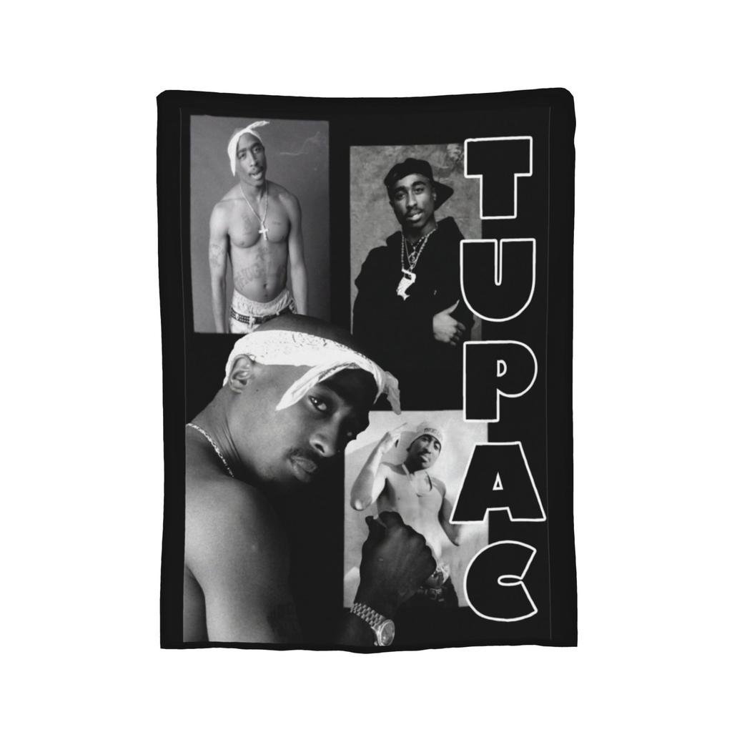 Rapper Tupac  Blanket Flannel 2pac Hip Hop Super Warm Throw Blanket for Outdoor Travel Bedroom Quilt