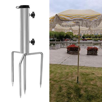 Patio Umbrella Holder Stake Heavy Duty Weather-proof Outdoor Beach Sand Yard Lawn Umbrella Stand Base Ground Spike Umbrella Accessories