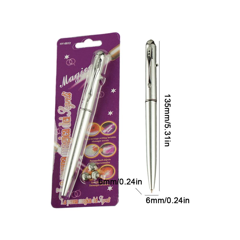 Invisible Ink Pen Anti-Counterfeit Secret Marker Pen With UV Light LED Secret Message Pens Secret Ballpoin Pen Classroom Prizes