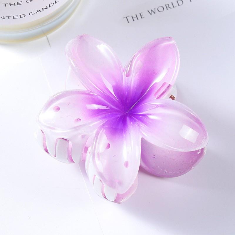 7cm Frangipani Hair Claw Clip - Colorful, Versatile Updo & Ponytail Accessory