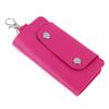 1Pc Portable Pu Leather Housekeeper Holders Car Key Holder Bag Case Unisex Wallet Cover Simple Solid Color Storage Bag