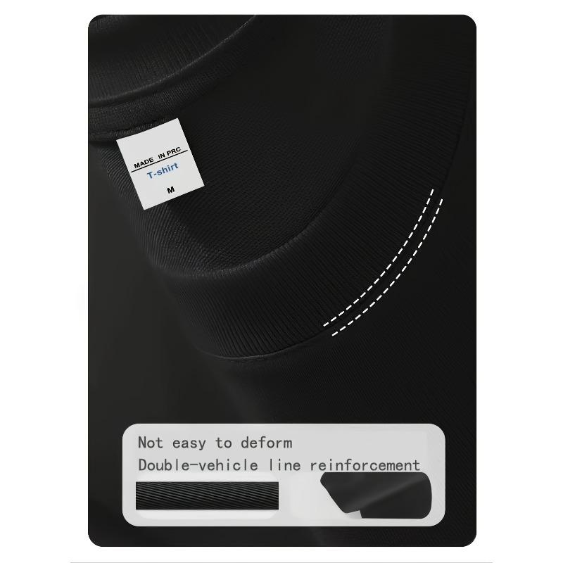 European Size Summer New American High Street Round Neck Loose Men's Short Sleeved T-shirt Oversized Design Sense Niche High-end Sense Cool Casual Top