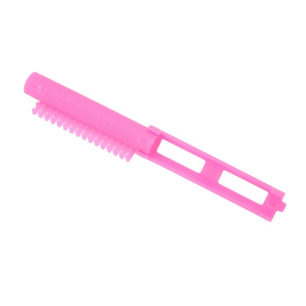 25pcs Hair Perm Rods Hollow Out Smoothing Teeth Hair Styling Curling Rod Set for Salon Barber Pink