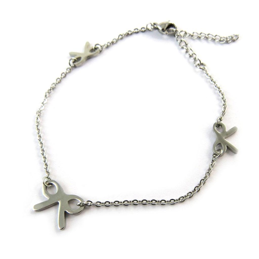 Les Trésors De Lily [N7020] - Bracelet créateur 'Noeud Romantique' gris