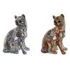 Decorative Figurine Mediterranean Cat - Home ESPRIT - Multicolor - 11x10x16 Cm - 2 Units - Glossy - Modern