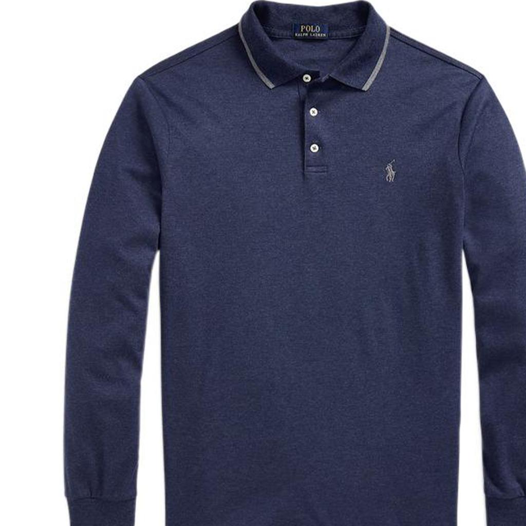 Polo Ralph Lauren Einfarbiges Polohemd mit Mikro-Logo Kurzarm Herren Oberteile Marineblau 16822198-410
