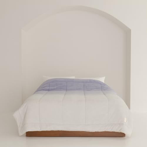 Nishikawa Hauu Fluffy Blanket, Moisture-Wicking, Heat-Generating, Cotton-Filled, Single, Lavender, Washable, Reversible, Fluffy, Soft, Hauu FQ04075529