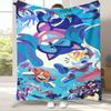 Retro S-Sonic Cartoon Game Flannel Blanket,Ultra Soft Warm Plush Throw for Home Bedroom Bed Sofa Cover Camping Picnic Gift