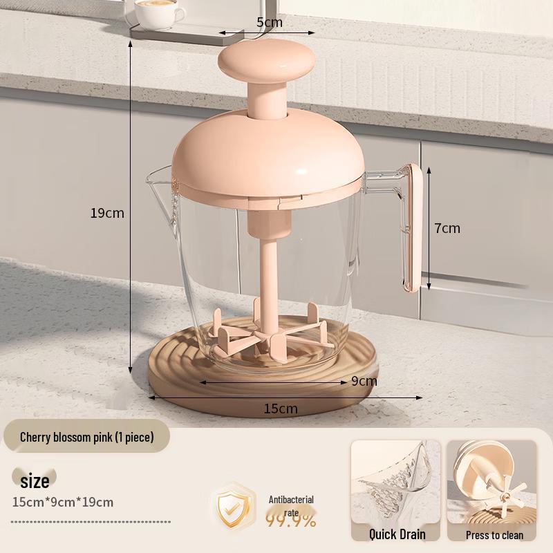 Manual Press Egg Beater Cup