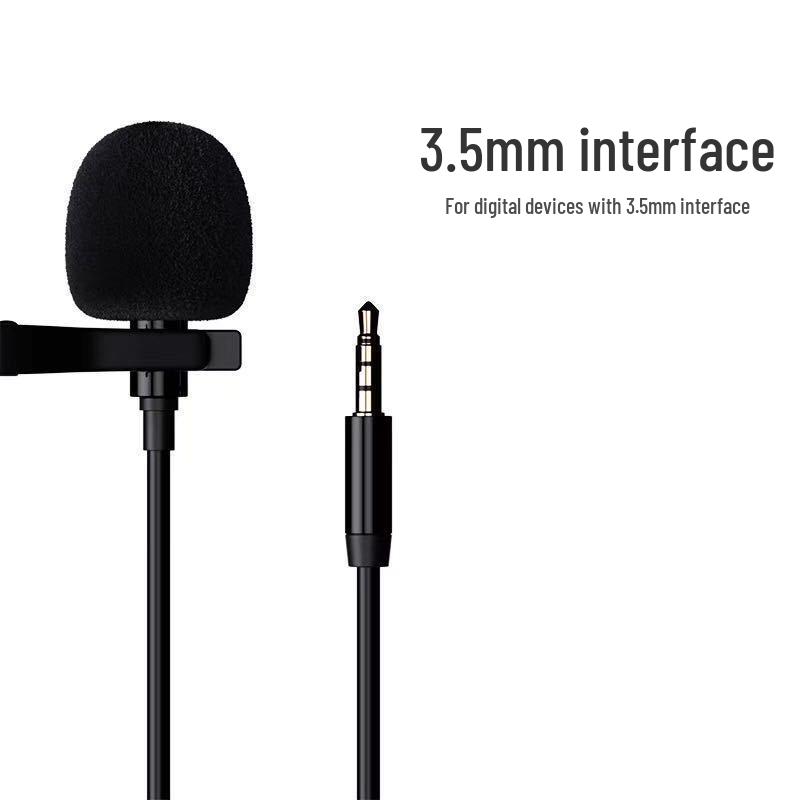 

Compact Wired Lavalier Microphone for Streaming, Recording, Interviews, and Noise Cancelling Cable Only, No Packaging