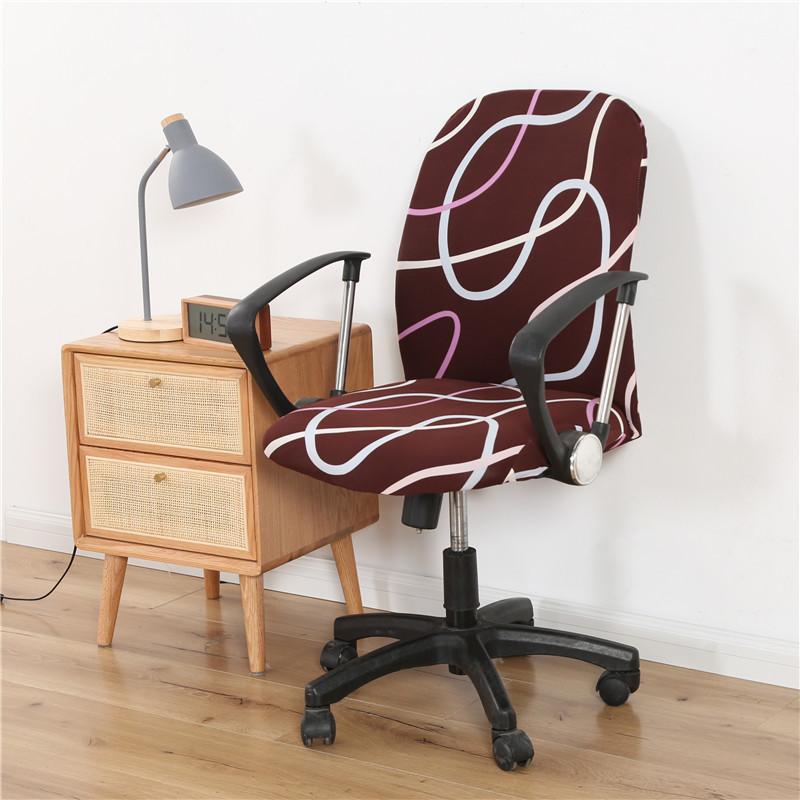Office Computer Chair Cover, Armrest Seat Cover, Fabric Swivel Chair Cover, One-Piece Elastic Internet Cafe Stool Cover