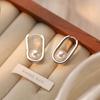 Xiaomi 925 Sterling Silver Earrings For Women Trendy Geometric Pearl Earring Jewelry Prevent Allergy Party Gift Accessories